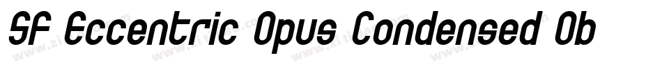 SF Eccentric Opus Condensed Oblique字体转换